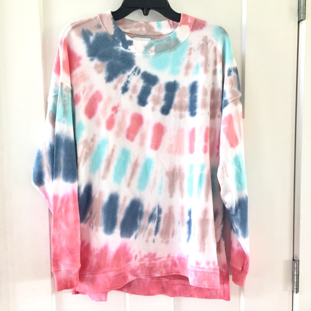 AE Summer Fleece Sweatshirt Tie Dye Multi Color